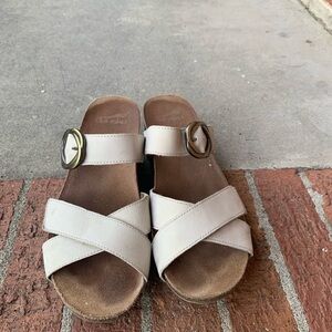 Dansko Cream Sandals with Buckle